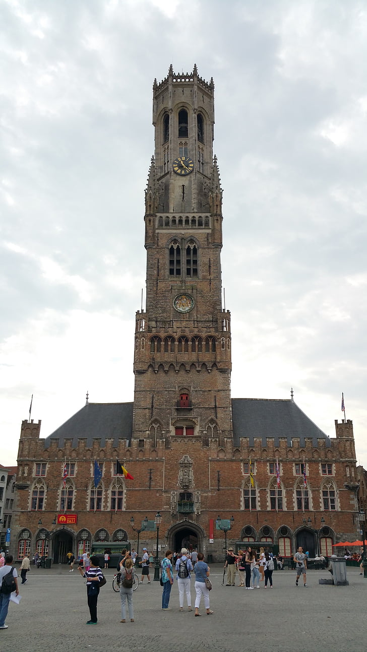 Bruges, Belgium, csatorna, Brugge, középkori, Landmark, harangláb