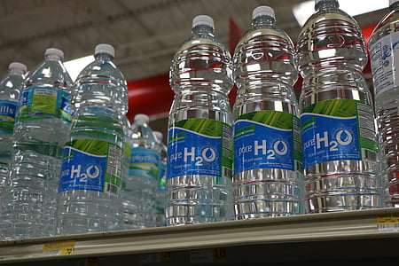 vody, fľaše, fľaša, plast, Plastová fľaša, plastové fľaše, supermarket