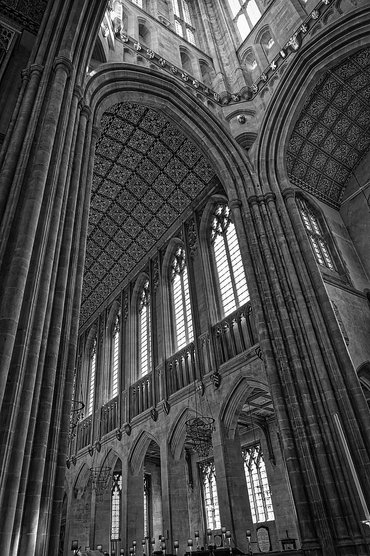 Cathedral, Obe zložky transept, strop, oblúky, kamenárske práce, náboženské, Architektúra
