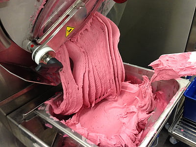 gelo, framboesa, -de-rosa, máquina
