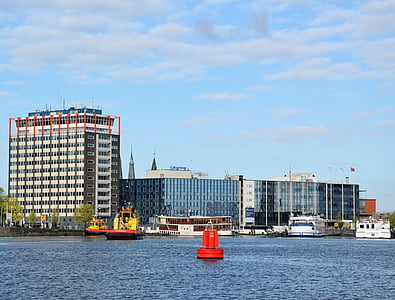 Amsterdam, Kota, Belanda, Sungai ij, Pusat, air, rumah