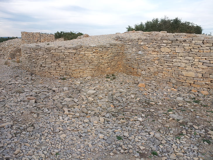 befæstning, ambrussum, Frankrig, sten, ruinerne, gamle, antik