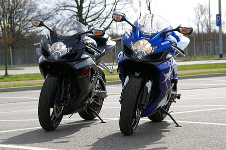 motos, Suzuki, dois, veículos, Gixxer, GSX-r, veículo de duas rodas