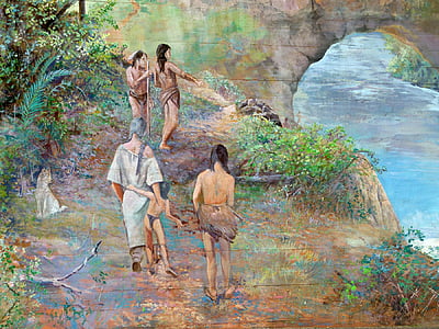 иллюстрации, живопись, Мост Пирс, Мост Бога, Орегон, США