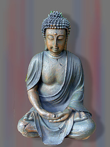 Buda, estatua de, escultura, figura de piedra, arte, Photoshop, aislado