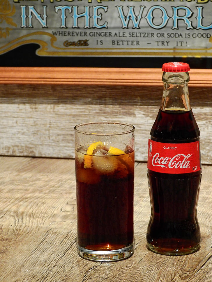 coca cola, cola, coke, advertisement, mirror, old, advertising sign