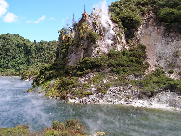 waimangu, Нова Зеландия, вулканична, долината, геотермална енергия, атракция, природата