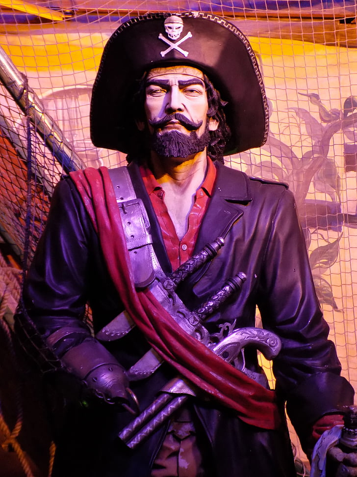 pirata, estátua, corsário, Capitão