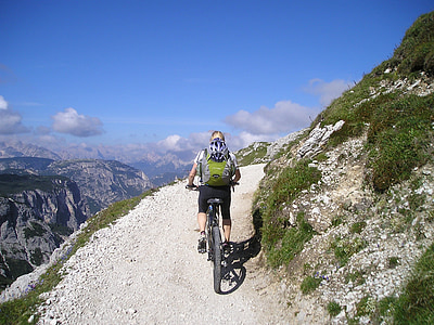 mountain bike, bike, transalp, woman, sporty, sport, away