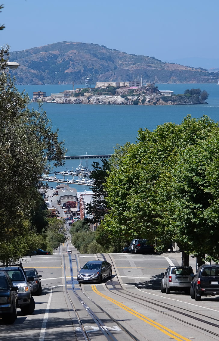 Alcatraz, San fransisco, Amerika Serikat, air, musim panas, alam, langit