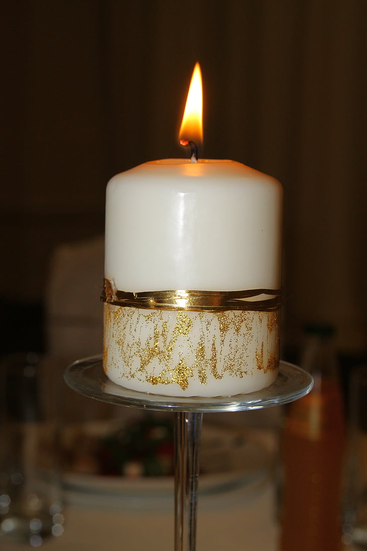 candles, gold, wedding