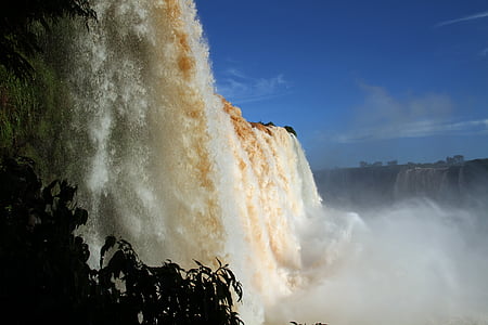 Iguazú-vízesés, vízesések, Brasil, víz, Dél, Amerikai, táj