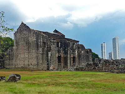 Panama city, Panama, Panama viejo, ruin, gamla stan, platser av intresse, kultur