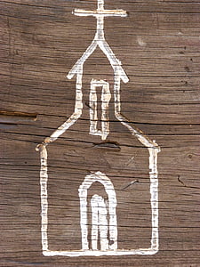 Ermitáž, kresba, indikace, kostel, dřevo, textura, pozadí