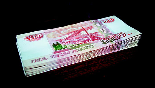 peniaze, rubeľ, symbol meny, mince, 100 rubľov, Bill, mince