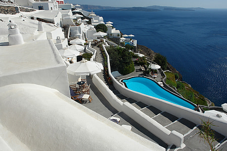 Santorini, Grekland, Grekiska, resor, Accomodation, Medelhavet, destination