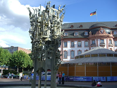 Mainz karnevāls strūklaka, narrenturm, pieminekļu, schillerplatz, Mainz, fasnet, Karnevāls