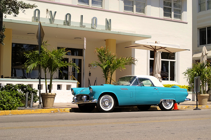 car, vintage, south beach, classic, auto, vehicle, automotive