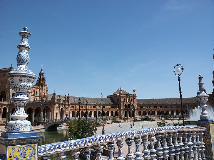Испания, площад, парк Мария Луиза, архитектура, Известният място