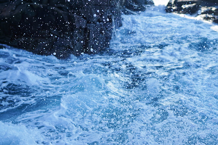mar, Océano, agua, ondas, naturaleza, Splash, roca