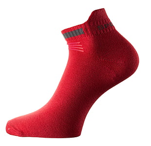 sock, studio shot, white background, cut out, red, winter, isolated