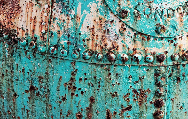 buoy, corroded, rusty, metal, steel, iron, plate