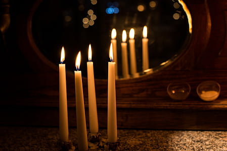 espelmes, Espelma, romanticisme, la flama, cera, llum d'aranya, vell