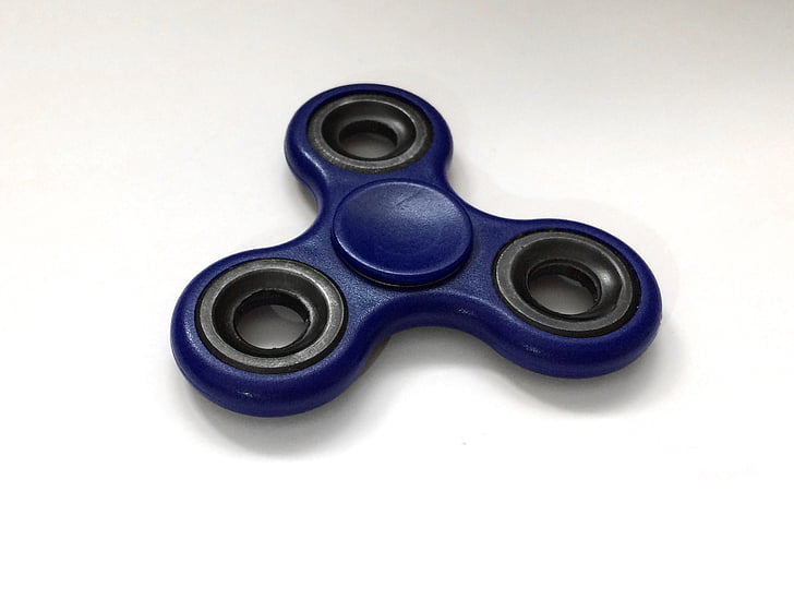 fidgit spinner, toy, blue, stress relief