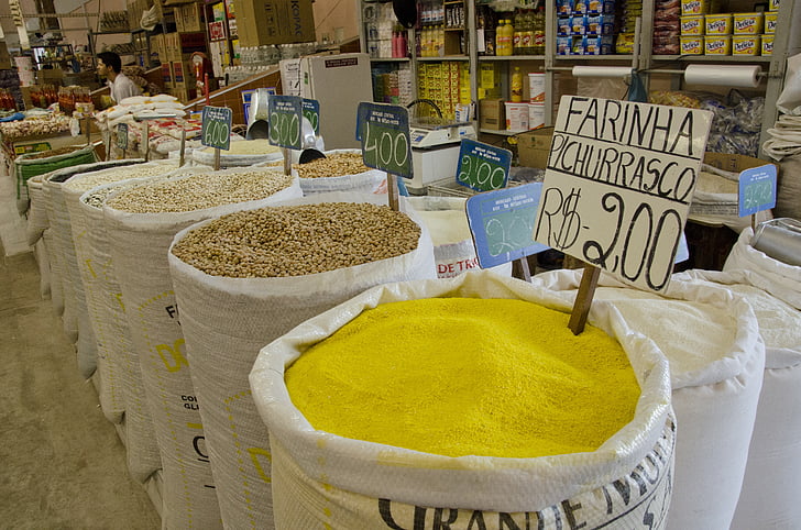 sale, marketer, flour, beans, dry