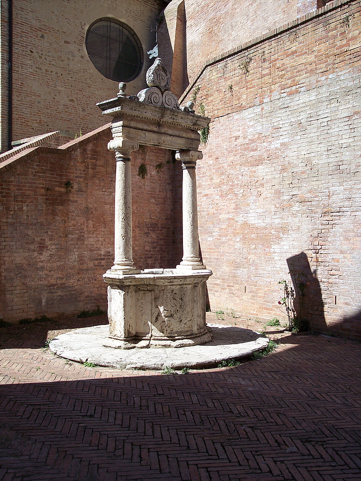 Pozzo, het platform, Renaissance, Siena, Toscane