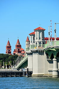 liūtų tiltas, St augustine, Florida, turizmo, orientyras, istorinis, tiltas
