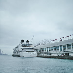 Hong kong, Pier, krydstogt, krydstogtskib, passagerskib, nautiske fartøj, transport