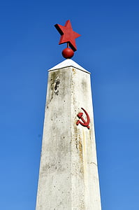 Monumento, falce e martello, martello, falce, Russia, storicamente, Unione Sovietica