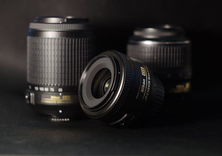 objektiver, Nikon, skarphet, lys, telelinse, fastsette, 35 mm