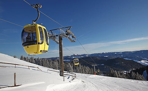 gondola, sniega, Slēpošana, Ziemas sporta veidi, ziemas, slēpošanas apgabalā, Panorama