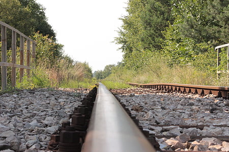železnice, dlaha, vyhlídka, hluboká, železniční trať, vlakem, ocel