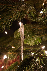 hiasan Natal, es, kaca, perhiasan kaca, Natal, pohon Natal, weihnachtsbaumschmuck