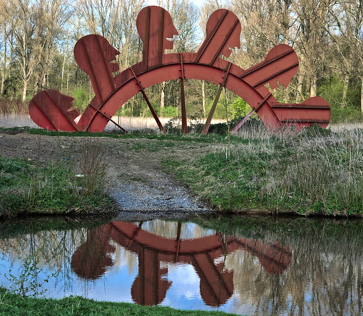 wheel, nature, art, mirroring, eide wheel, grevenbroich, reflection