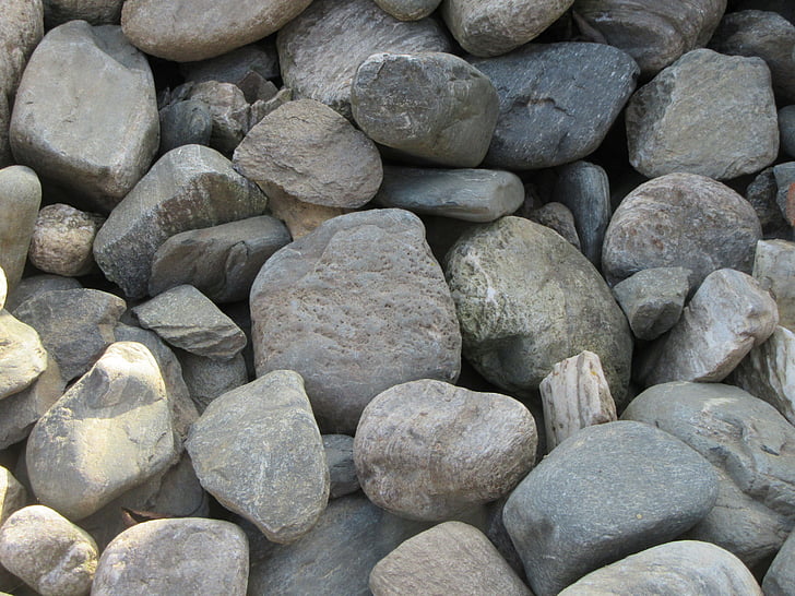 πέτρες, υφή, γκρι, βότσαλα, φόντο