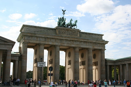 Berlin, Brandenburgi kapu, Quadriga, Landmark, cél, tőke, Németország