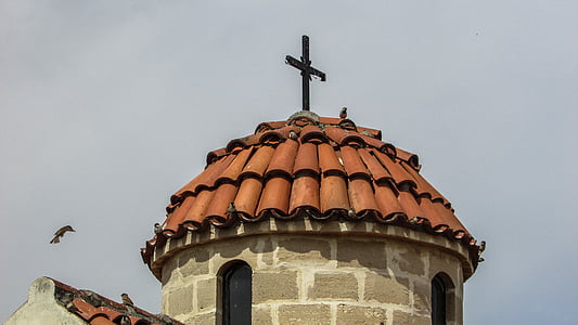 Cypern, xylotymbou, Ayios ionas, kirke, ortodokse, arkitektur, Dome