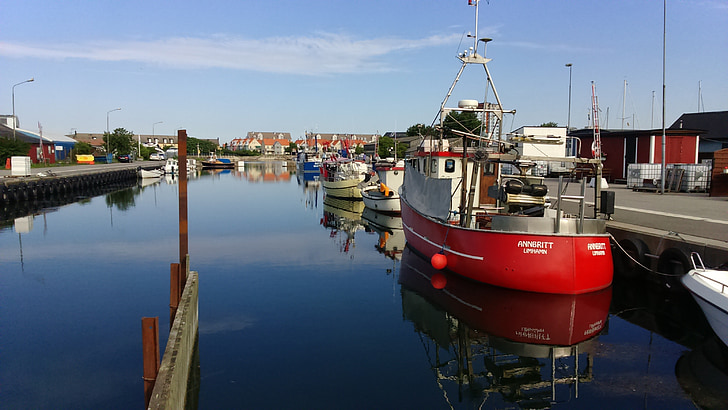 rybářský člun, přístav, Limhamn
