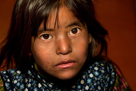 trẻ em đường phố, đổ, đói, dân tộc, tiếng Latinh, Tây Ban Nha, Cô bé
