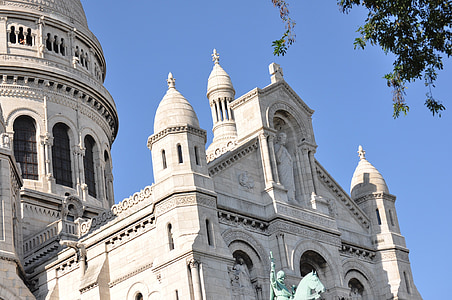 โบสถ์ sacré cœur, cœur ปลอมแปลง, มหาวิหาร, ปารีส, ฝรั่งเศส, สถาปัตยกรรม
