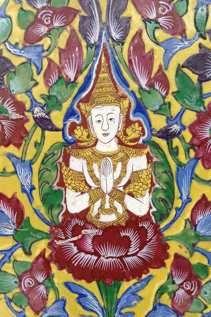 Thai, ängel, kultur, ritning, Budha, Asia, konst