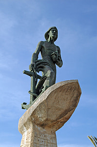 marine, fisherman, monument, statue, sculpture, famous Place, history