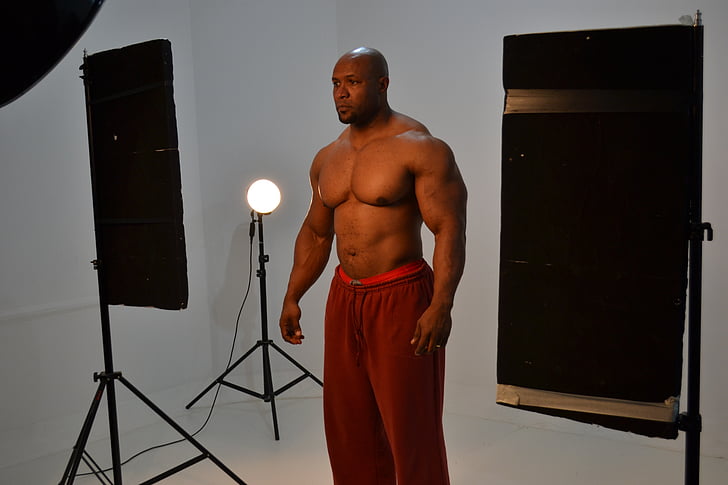 sterke, Bodybuilding, lichaam, man, Studio, fotoshoot