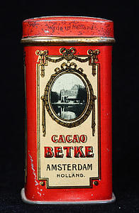 betke, cacao, box, package, old, historic, retro