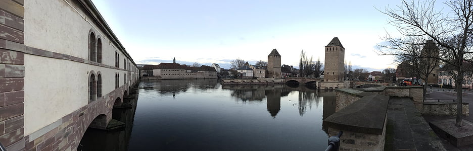 Strasbourg, víz, híd, építészet