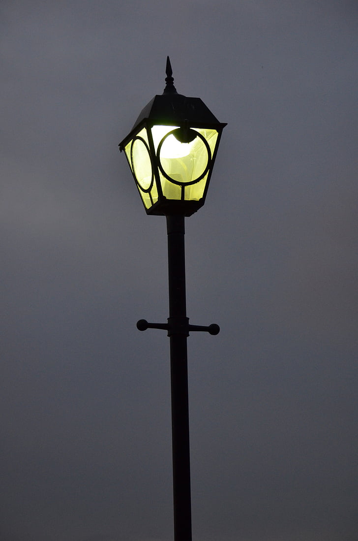 lâmpada de rua, luz, à noite, luz de rua, urbana, iluminação, ao ar livre